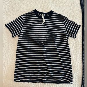 Lululemon navy and White Striped Shirt